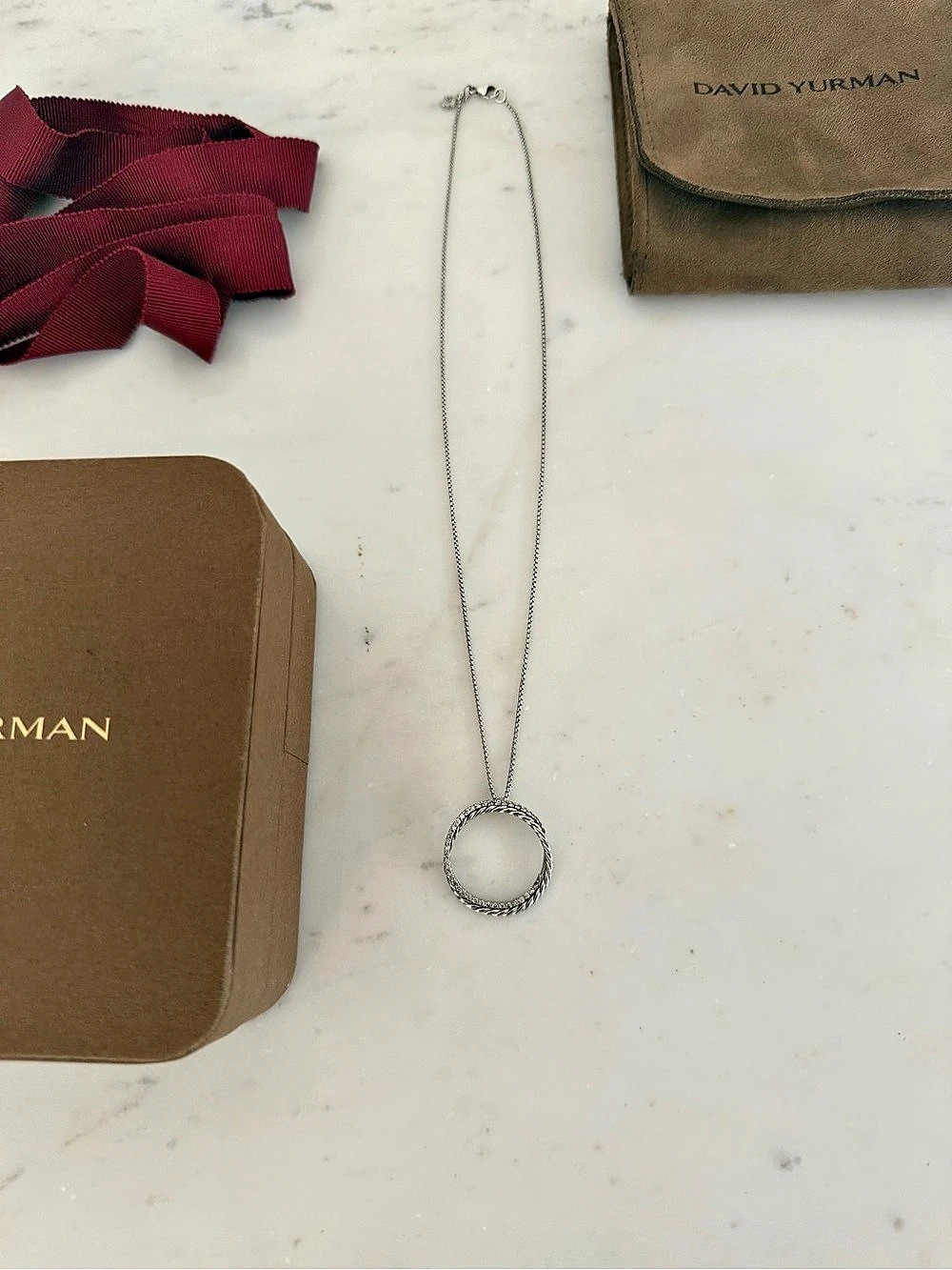David Yurman Infinity Necklace Silver